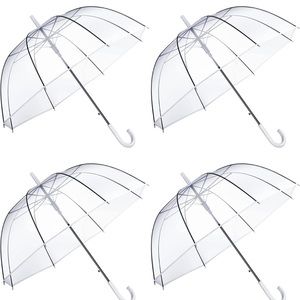 NWT SET OF 14 Clear Wedding Umbrellas with J Handle